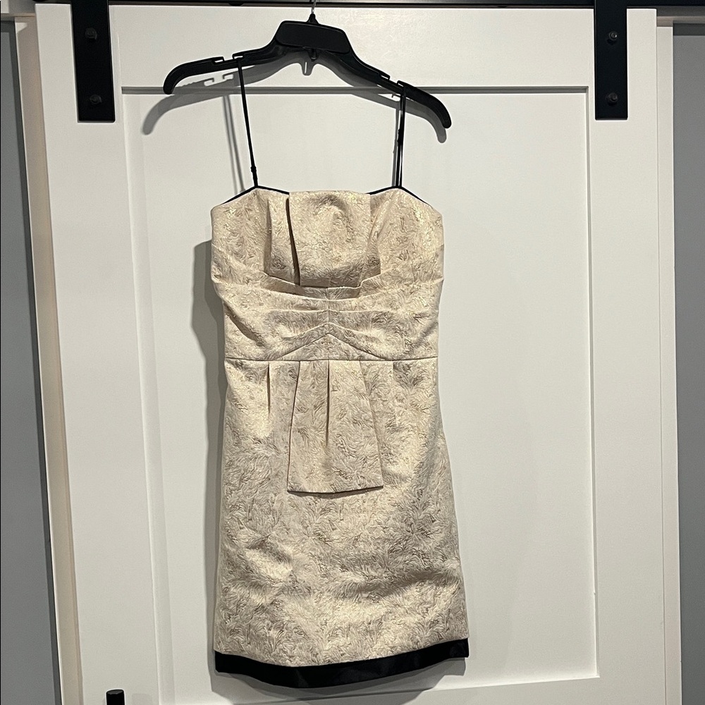 BCBG Cream and Black Mini Dress
